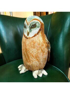 John Derian Target Barn Owl Plush Pillow Sequin Beaded Decor NWT 13"